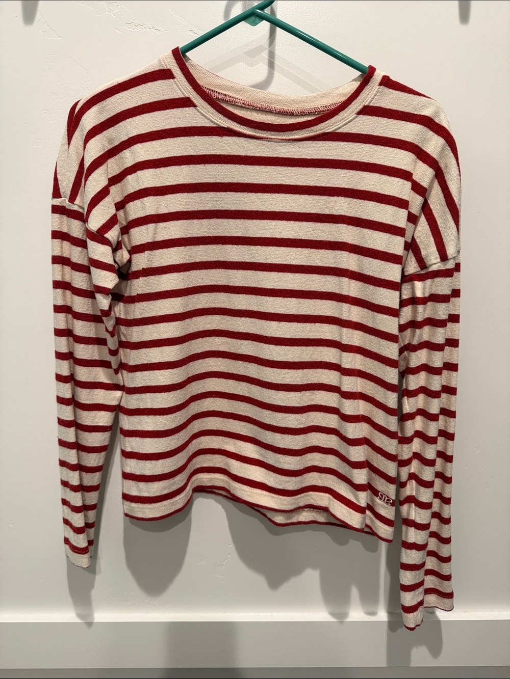 Albion Crimson Striped Sweater size XS
